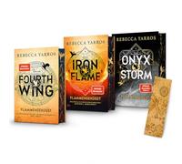 Rebecca Yarros - Fourth Wing, Iron Flame, Onyx Storm - Flammengeküsst Band 1-3 als Deluxe-Ausgaben Farbschnitt Bücherset - Fantasy-Bestseller Liebe Drachen & Abenteuer mit einem exklusiven Lesezeichen