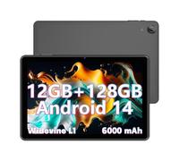 Rebecco 2025 Tablet 10 Inch Android 14 Tablets, 12GB RAM+128GB ROM(Expand to 1TB), Octa Core 1280 * 800 IPS HD Display Android Tablet, Unisoc A523 CPU, 5G/2.4G WiFi, Dual 5MP+8MP Camera,(Gray)