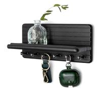 Rebee Vision Key Holder Wall Mount with 6 Key Hooks for Entryway, Black