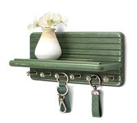 Rebee Vision Key Holder Wall Mount with 6 Key Hooks for Room Decor, Green
