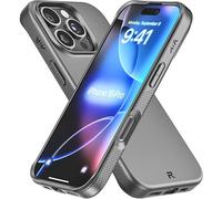 REBEL Air Case for iPhone 16 Pro [Air² Series] Strong MagSafe Compatible, Grippy Sides, Slim & Lightweight TPU Cover, Protective Corners, Raised Lens Ring, 6.3 Inch Phone 2024 (Black)