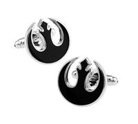 Rebel Alliance cufflinks in Black - Iconic Symbol for Sci-Fi Fans