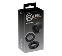 Rebel Ball - Black Penis Ring & Stretcher Set
