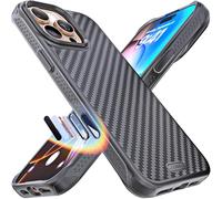 REBEL Case for iPhone 16 Pro Max [Gen-6 Aramid Fiber] Strong MagSafe Compatible, Grippy Sides, Shockproof Corners, Metal Lens + Buttons, Upgraded Protective Design, 6.9 Inch Phone 2024 (Black)