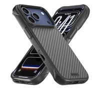 REBEL Case for iPhone 17 Pro [GEN7 Aramid Fiber] Strong MagSafe Compatible, Grippy Sides, Shockproof Corners, Metal Lens + Buttons, Upgraded Protective Design, 6.3 Inch Phone 2025 (Black)