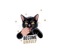 Rebel Cat Notebook - Minimalist Cosmic Cat Journal | Become Unruly Edition: Aesthetic Notebook for Creative Rebels and Cat Lovers