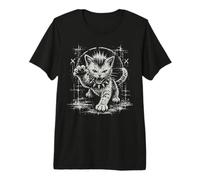 Rebel Cat Rock'n Roll Punk Kitten Grunge Goth Alternative Premium T-Shirt