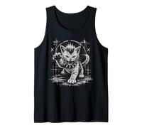 Rebel Cat Rock'n Roll Punk Kitten Grunge Goth Alternative Tank Top