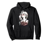 “Rebel Chic” Fashion Portrait Illustration Minimalist Style Pullover Hoodie