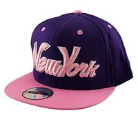 Rebel City New York NY 2 Tone Snapback Baseball Cap Hat in Purple and Pink