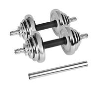 Rebel Electro Cast Iron Dumbbells Chrome in Case with Griffin Set 20kg Adjustable RBA-2326-20
