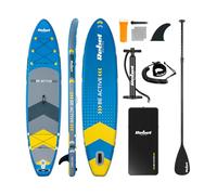 Rebel Electro SUP Board Pumped for Swimming Drop-Stitch 350cm Paddle Pump Kit Backpack RBA-4500-BL