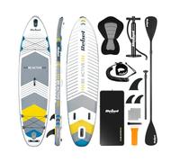 Rebel Electro SUP Board Pumped with Seat for Swimming Drop-Stitch 335cm Paddle Pump Kit Backpack RBA-4507-WH