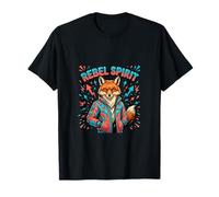 Rebel Fox Street Style Cartoon Animal Character T-Shirt