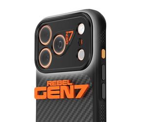REBEL GEN7 [Launch Edition] CNC Aluminum Lens Ring Protector Kit for iPhone 17 Pro GEN-7 & Flex Series 17 Cases | Full Coverage Plateau Protection for 6.3 inch 2025 Phone Matte Black