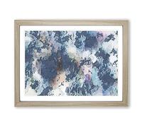 Rebel Heart In Abstract Modern Art Framed Wall Art Print, Ready to Hang Picture for Living Room Bedroom Home Office Décor, Oak A4 (34 x 25 cm)