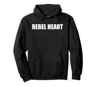 Rebel Heart Pullover Hoodie, Adult Unisex, Black, Large