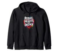 REBEL HEARTS RUN DEEPER Zip Hoodie