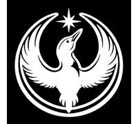Rebel Loon Anti-Fascist Decal Notebook Car Laptop 5" (White)