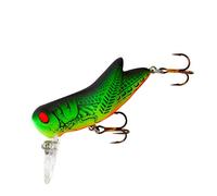 Rebel Lures Crickhopper Cricket/Grasshopper Crankbait Fishing Lure, 1 1/2 Inch, 1/4 Ounce, Fire Tiger, Big Hopper (1/4 oz)