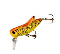 Rebel Lures Crickhopper Cricket/Grasshopper Crankbait Fishing Lure, 1 1/2 Inch, 1/4 Ounce, Yellow Grasshopper, Big Hopper (1/4 oz)
