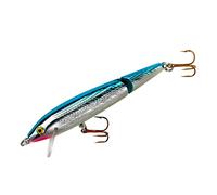 Rebel Lures Jointed Minnow Crankbait Fishing Lure, Silver/Blue, 3 1/2 in, 5/16 oz