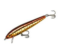 Rebel Lures Tracdown Minnow Slow-Sinking Crankbait Fishing Lure - Great for Bass, Trout and Walleye, Slick Brown Trout, 3 1/2 in, 3/8 oz (TD10494)