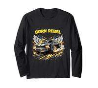 Rebel Muscle Car Speed Power Racing Graphic Long Sleeve T-Shirt