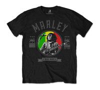 Rebel Music Seal T Shirt Bob Marley Black XXL