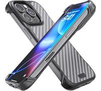 REBEL Phone Case for iPhone 16 Pro [Flex Series] Exposed Sides for Comfort, Aramid Fiber, Strong MagSafe Compatible, Shockproof, Metal Lens, Protective Frameless Design, 6.3 Inch 2024 (Flex)