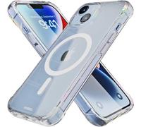 Rebel Phone Clear Case for iPhone 14 [Crystal Series Gen-4] Strong MagSafe Compatible, Anti-Scratch, Non-Yellowing, Protective Shockproof Bumpers, Metal Buttons, 6.1 Inch 2023 13 & 14 (Crystal Clear)