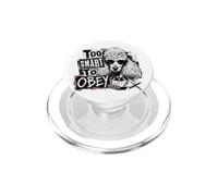 Rebel Poodle Dog Too Smart To Obey Funny Pooch PopSockets PopGrip for MagSafe