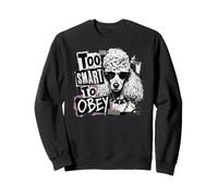 Rebel Poodle Dog Too Smart To Obey Funny Pooch Sweatshirt