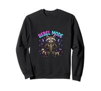 Rebel Raccoon Street Style Cartoon Animal Design Sweatshirt