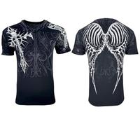 Rebel Saint by Affliction Men's T-Shirt Fracture, Black, Large