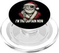 Rebel Santa Pirate Captain Grunge Christmas Woman Art PopSockets PopGrip for MagSafe