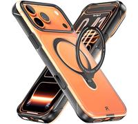 REBEL Semi-Clear Case for iPhone 17 Pro Max 6.9” [Frosted Series Gen7] Strong MagSafe Compatible, Grippy Sides, Built-in Metal Kickstand, Translucent Matte, Protective Frameless Cover, 2025 Phone