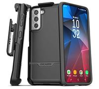 Rebel Series Designed for Samsung Galaxy S21 Belt Clip Case (2021) Protective Heavy Duty Holster Phone Case - Black (Black)