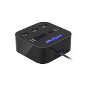 Rebel USB 2.0 3-port HUB with 480Mbps memory card reader KOM1020