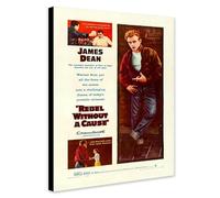 Rebel Without a Cause - James Dean 1955 Classic Movie - Wrapped Framed Canvas Wall Art (A1 [32 x 24 inch / 81 x 61 cm])