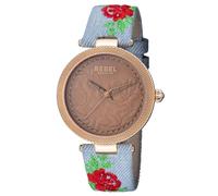 Rebel Women's Carroll Gardens Brown Dial Cloth Watch in Light Blue Rebel Light Blue One Size