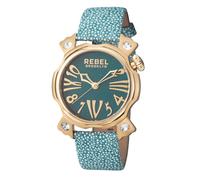 Rebel Women's Coney Island Teal Dial Leather Watch Rebel Teal One Size