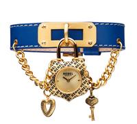 Rebel Women's Seagate Gold Dial Leather Watch in Blue Rebel Blue One Size
