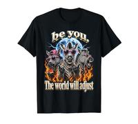 Rebel Zebra Be You The World Will Adjust Value Graphic T-Shirt, Men, Black, M