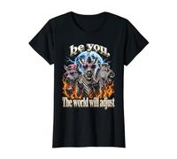 Rebel Zebra Be You The World Will Adjust Value Graphic T-Shirt, Women, Black, XL