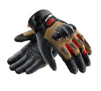 Rebelhorn Defender Motorbike Motorcycle Gloves Desert / Black / Red
