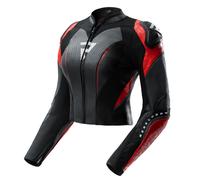 Rebelhorn Diva RS Ladies Motorbike Motorcycle Leather Jacket Black / Red