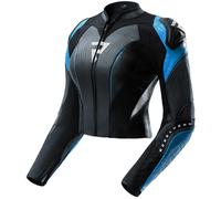 Rebelhorn Diva RS Ladies Motorcycle Leather Jacket, black/blue/white, size 36
