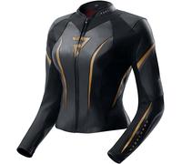 Rebelhorn Diva ST Ladies Motorcycle Leather Jacket, gold/black, size 42