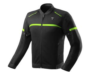 Rebelhorn Echo Motorbike Motorcycle Textile Jacket - Black / Fluo Yellow